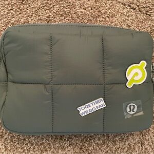 Lululemon x Peloton Quilted Grid Belt Bag, Olive Green, 1.5L